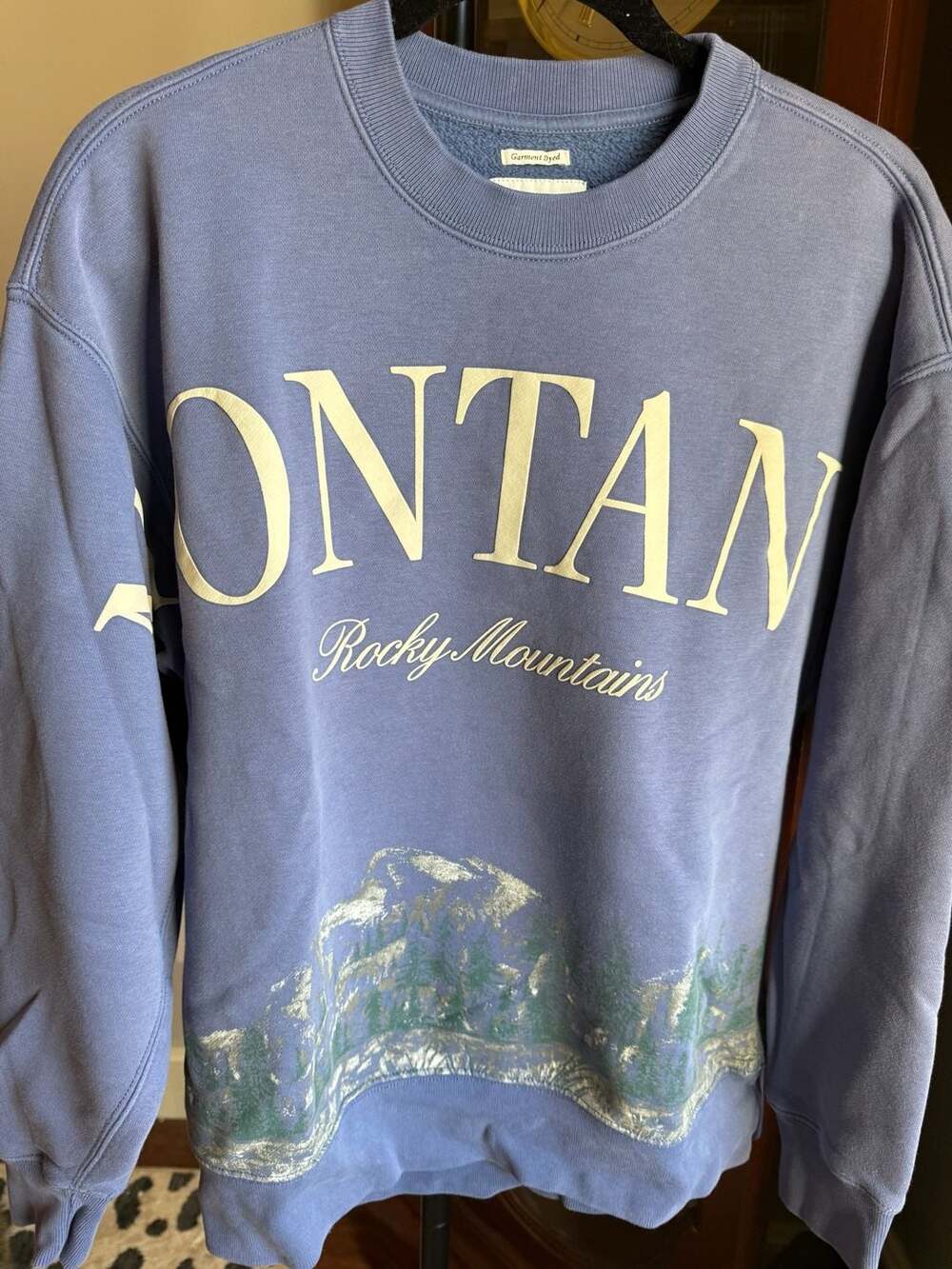 Abercrombie & Fitch Montana Rocky Mountains Sweatshirt Size S Blue